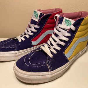Van's Unisex High Top Sneaker Womens 8 Mens 6.5 Multi